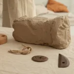 Utiliser la terre directement extraite de l’environnement dans lequel on vit apporte une authenticité incroyable aux pièces.