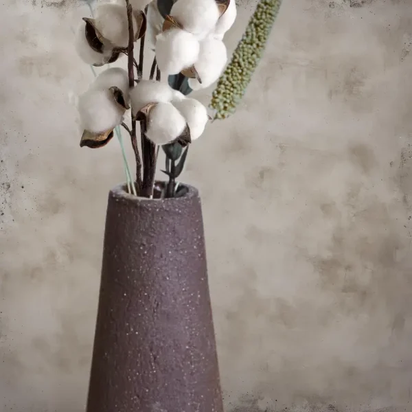 Soliflore céramique brut en grès noir  | Terre Paisible