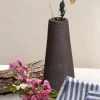 Soliflore céramique brut en grès noir  | Terre Paisible