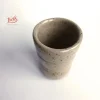 Tasse en grès céramique artisanale U Granitu, vue du dessus, surface mouchetée et couverte vitrifiée