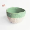 Bol en faïence artisanale vert menthe A Menta, modelé au pincé, base mate texturée – Ixèsos