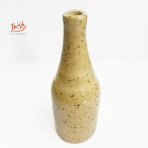 Soliflore bouteille en grès pyrité U Granitu | Décoration céramique artisanale