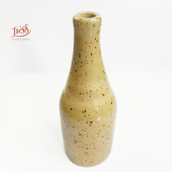 Soliflore bouteille en grès pyrité U Granitu | Décoration céramique artisanale