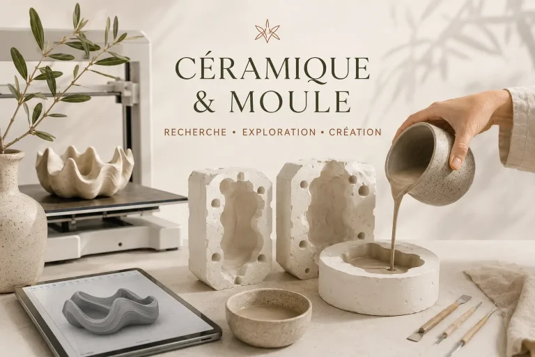 Moule céramique réalisé grâce à l’impression 3D pour le coulage de barbotine